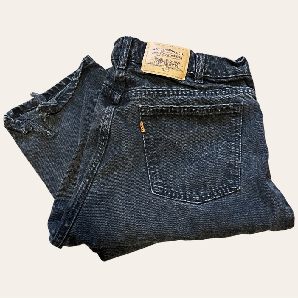 Vintage Orange Tab Levi’s 634 Dark Faded Wash Size 34x34